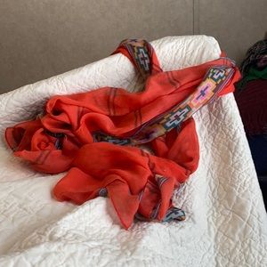 A beautiful bright scarf ready for a new look!